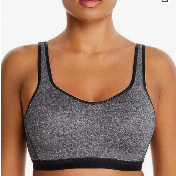 WACOAL Brandi Sport Underwire Bra in Gray Heather Support Athleisure - Size 34D - Picture 1 of 12
